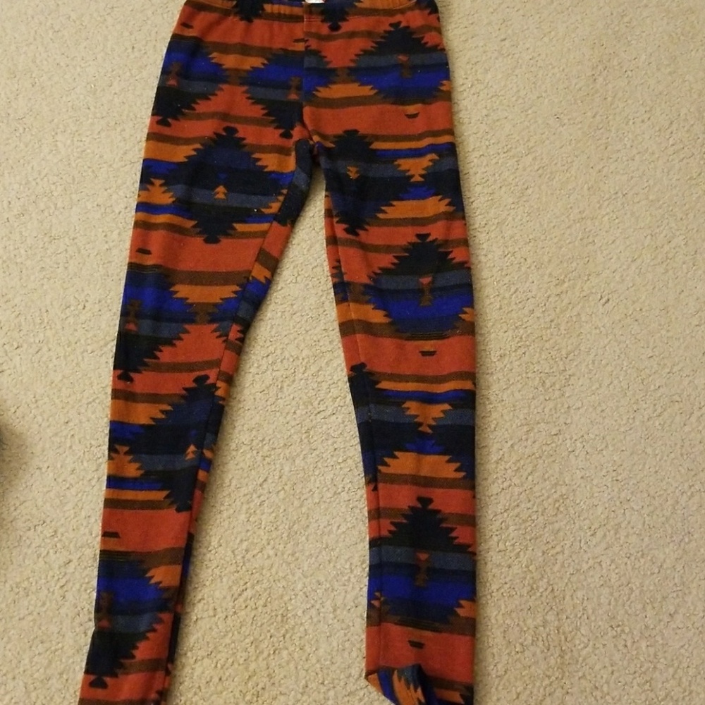 Etsy southwest blue and red rust sweater leggings